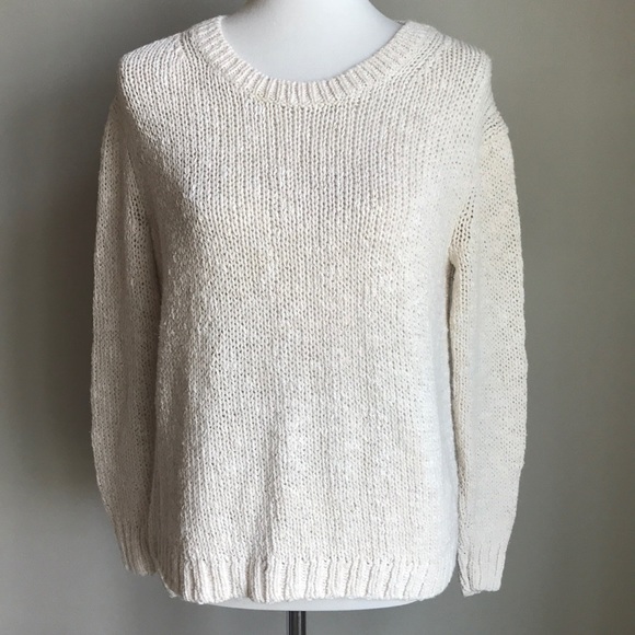 -Ann Taylor- Beautiful Cream Sweater! Size medium - Picture 1 of 7